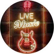 Live Music Electronic Guitar Lounge LED Light Sign - LED Gift Works