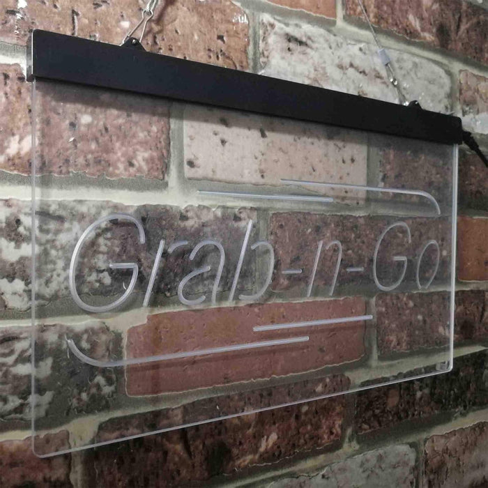 Grab n Go Food Take Away LED Light Sign - Way Up Gifts