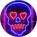 Skull Head Heart Eyes LED Light Sign - Way Up Gifts
