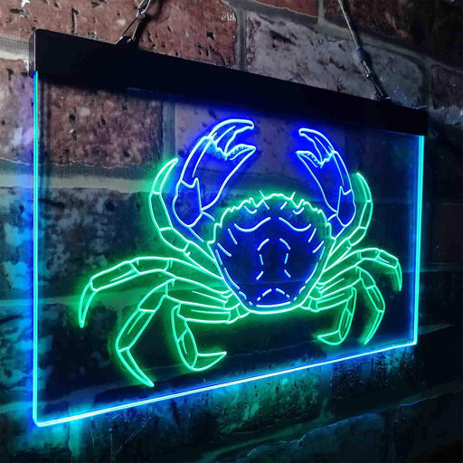 Crab Seafood Ocean Display LED Light Sign - LED Gift Works