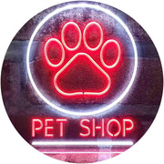 Paw Print Pet Shop LED Light Sign - LED Gift Works