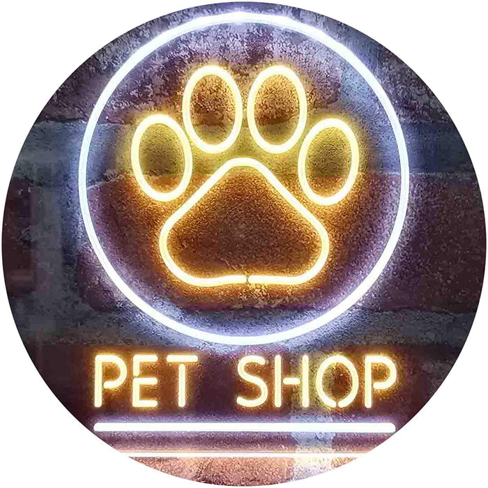 Paw Print Pet Shop LED Light Sign - Way Up Gifts