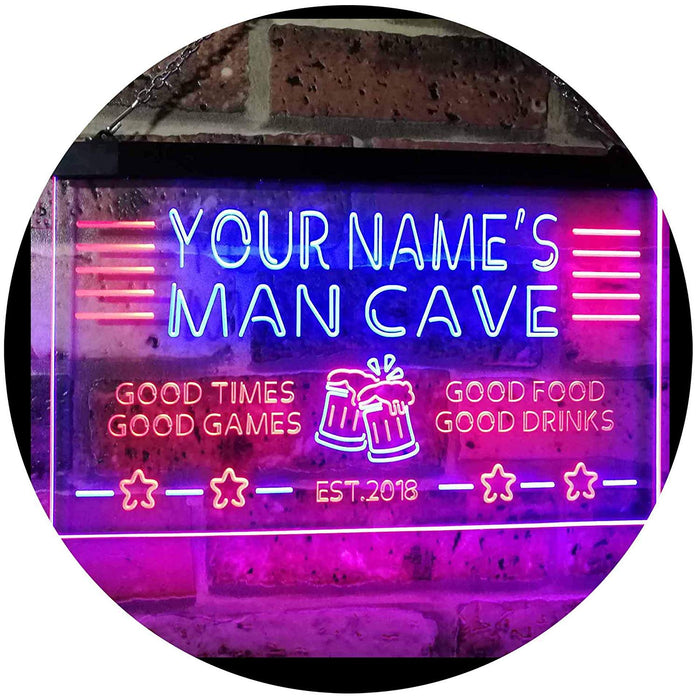 Personalized Beer Mug Cheers Man Cave LED Light Sign - Way Up Gifts