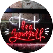 Treat Yourself Girl Bedroom Decoration LED Light Sign - LED Gift Works