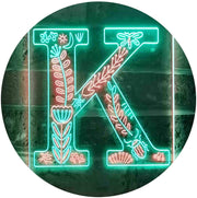 Family Name Letter K Monogram Initial LED Light Sign - LED Gift Works