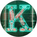 Family Name Letter K Monogram Initial LED Light Sign - Way Up Gifts