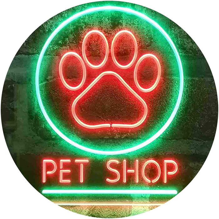 Paw Print Pet Shop LED Light Sign - Way Up Gifts