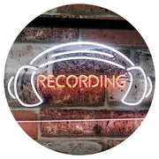 Headphones Recording LED Light Sign - LED Gift Works