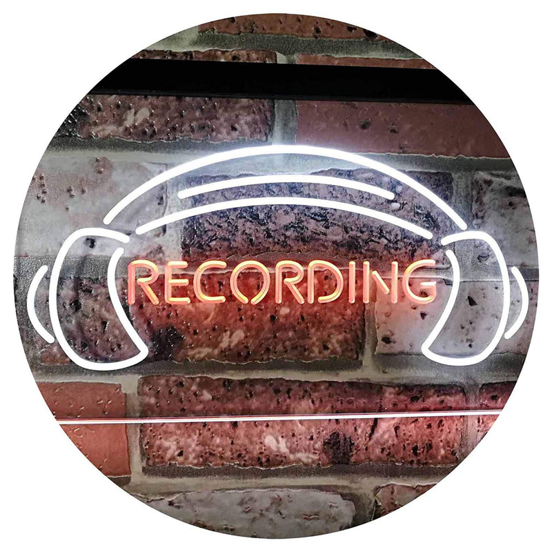 Headphones Recording LED Light Sign - LED Gift Works