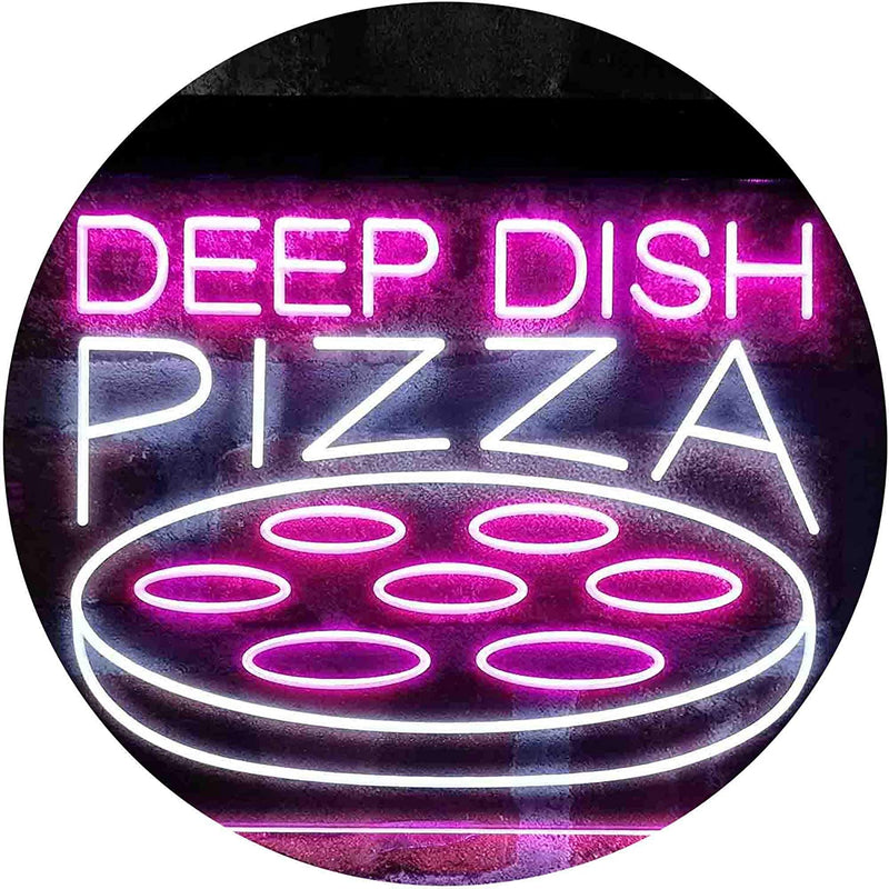 Deep Dish Pizza LED Light Sign - LED Gift Works