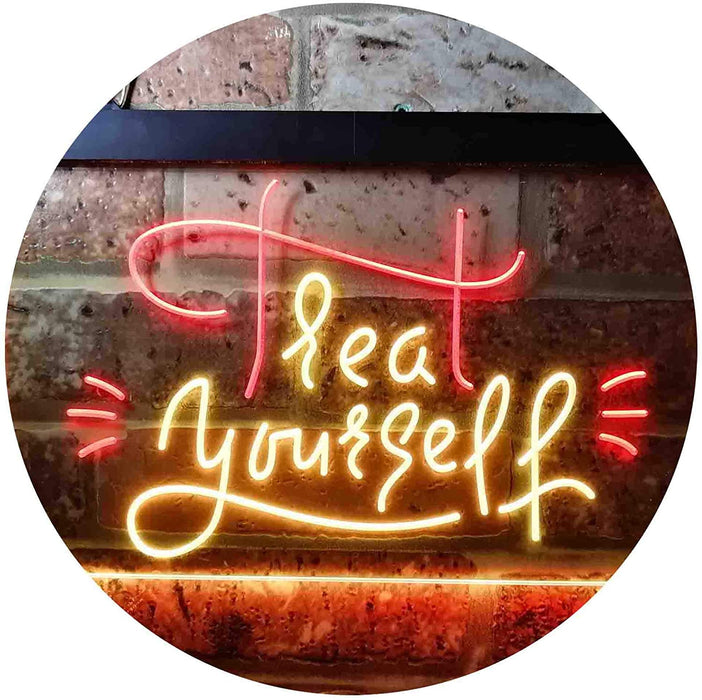 Treat Yourself Girl Bedroom Decoration LED Light Sign - Way Up Gifts