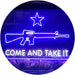 Come and Take It Gun Star Military Army LED Light Sign - Way Up Gifts