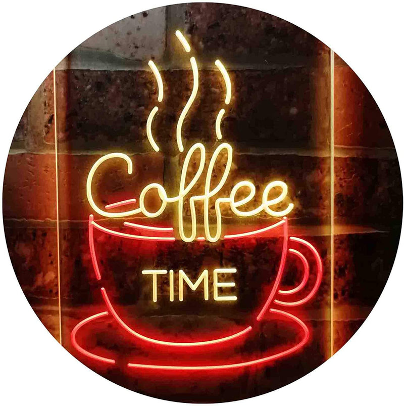 Coffee Time Cup Shop Cafe LED Light Sign - LED Gift Works
