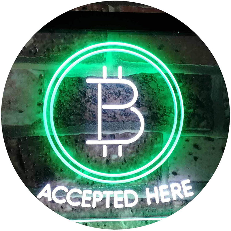 Bitcoin Accepted Here LED Light Sign - LED Gift Works