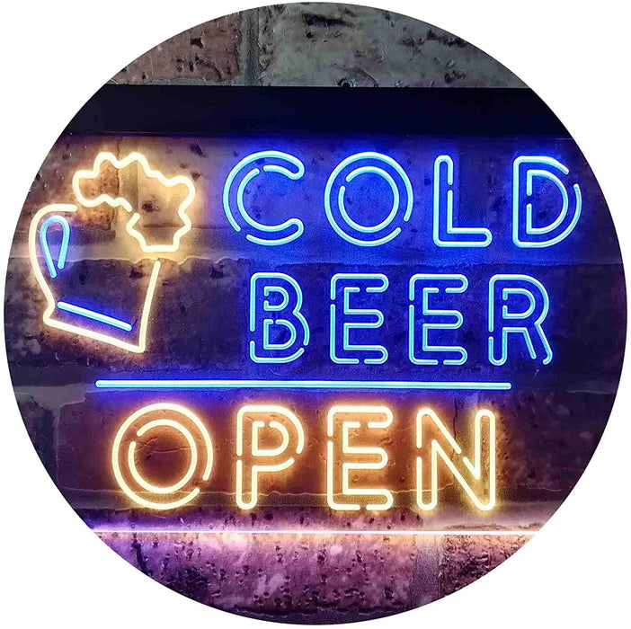Bar Cold Beer Open LED Light Sign - Way Up Gifts