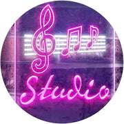 Music Notes Studio LED Light Sign - LED Gift Works