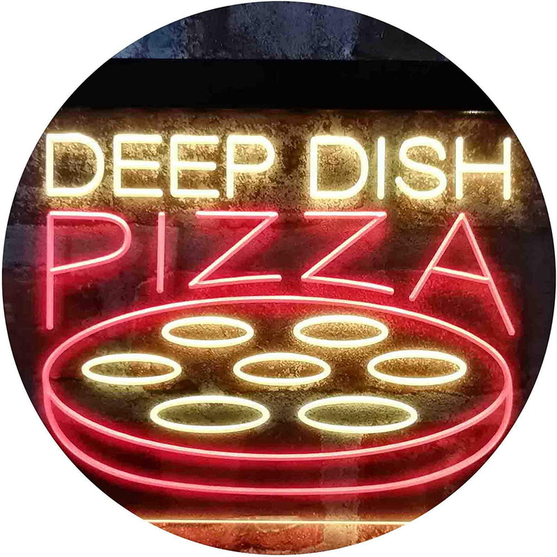 Deep Dish Pizza LED Light Sign - LED Gift Works