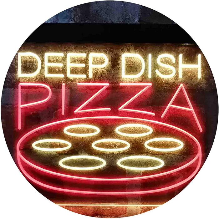 Deep Dish Pizza LED Light Sign - Way Up Gifts
