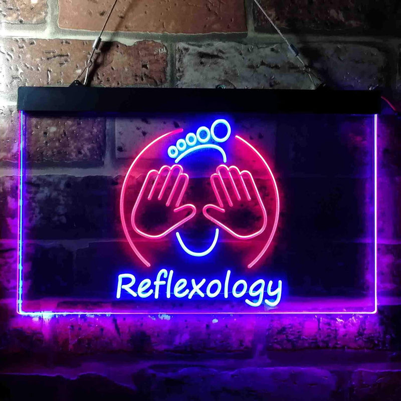 Foot Reflexology Massage LED Light Sign - LED Gift Works