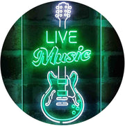 Live Music Electronic Guitar Lounge LED Light Sign - LED Gift Works