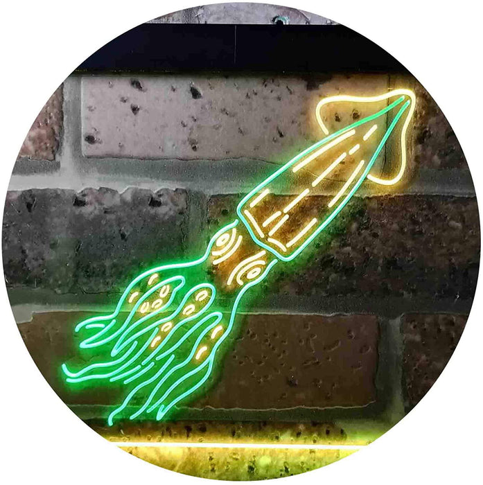 Squid Animal Ocean Display LED Light Sign - Way Up Gifts