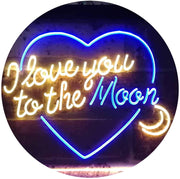 I Love You to The Moon LED Light Sign - LED Gift Works