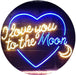 I Love You to The Moon LED Light Sign - Way Up Gifts