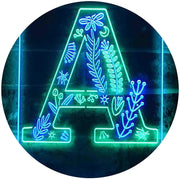 Family Name Letter A Monogram Initial LED Light Sign - LED Gift Works