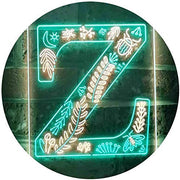 Family Name Letter Z Monogram Initial LED Light Sign - LED Gift Works