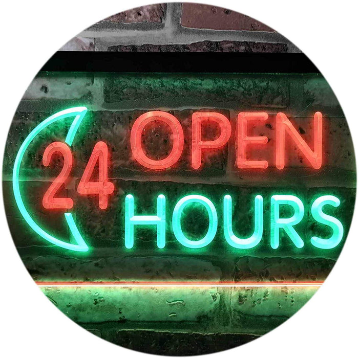 Open 24 Hours LED Light Sign - Way Up Gifts