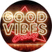 Good Vibes Only Triangle LED Light Sign - Way Up Gifts