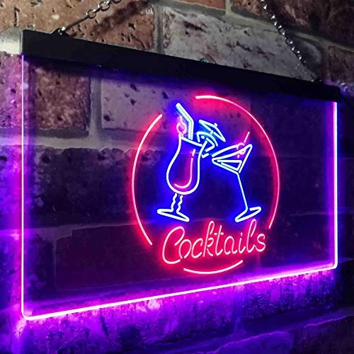 Cocktails LED Light Sign - Way Up Gifts