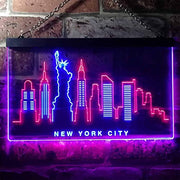 New York City Skyline Statue of Liberty LED Light Sign - LED Gift Works