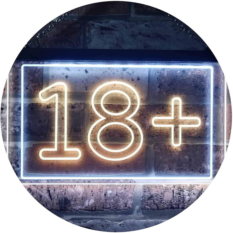 Adults Only 18+ LED Light Sign - LED Gift Works