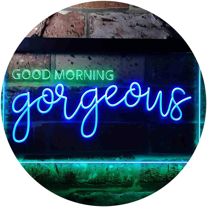 Girlfriend Gift Good Morning Gorgeous LED Light Sign - Way Up Gifts