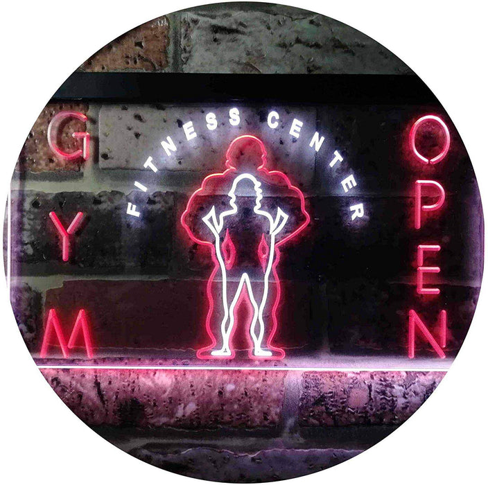 Fitness Center Open Gym LED Light Sign - Way Up Gifts