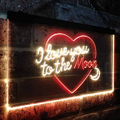 I Love You to The Moon LED Light Sign - LED Gift Works