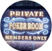 Private Poker Room Members Only LED Light Sign - Way Up Gifts