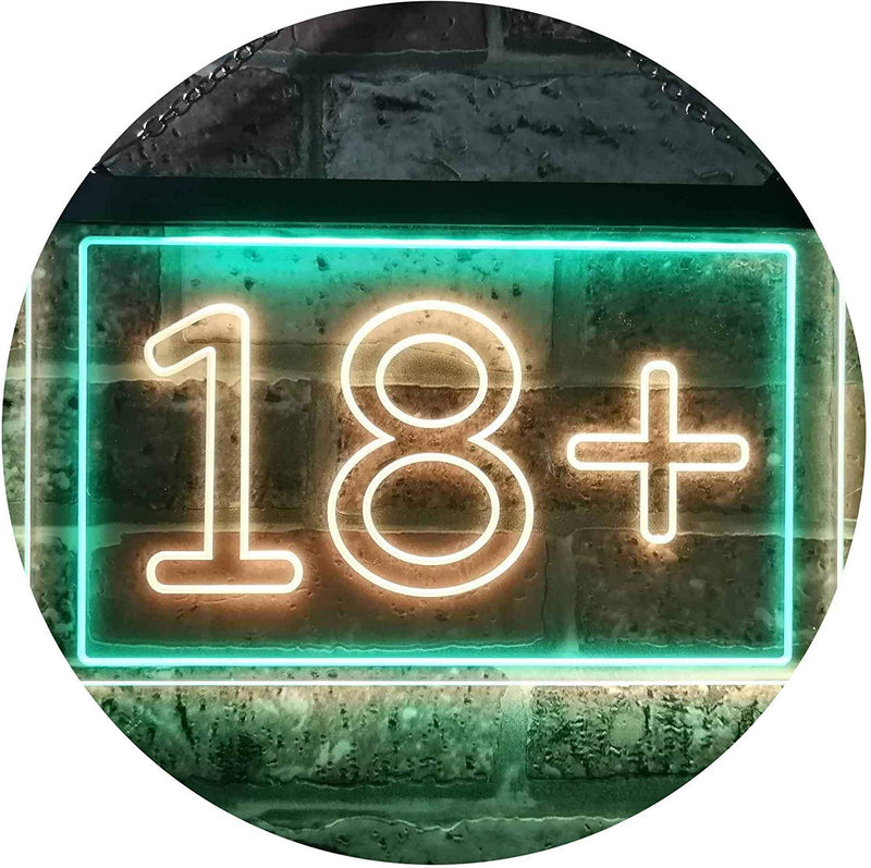 Adults Only 18+ LED Light Sign - LED Gift Works