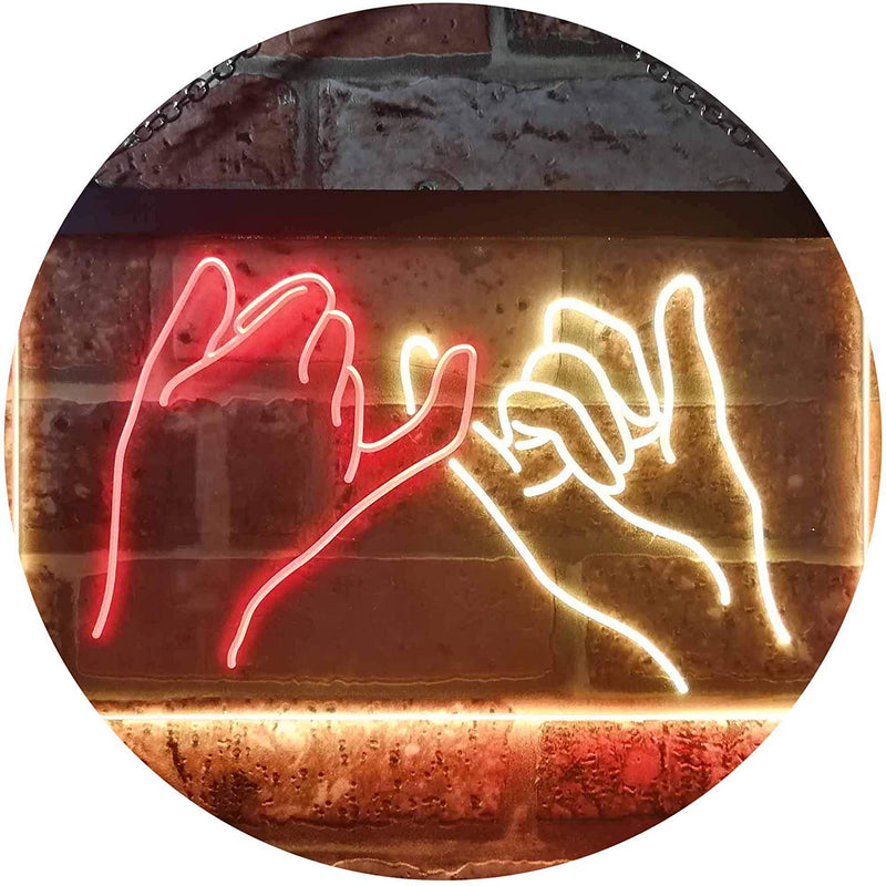 Pinky Swear Promise Cute Room Decor LED Light Sign - LED Gift Works