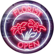 Flower Shop Open Florist LED Light Sign - LED Gift Works
