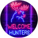 Hunting Store Cabin Decor Welcome Hunters LED Light Sign - Way Up Gifts