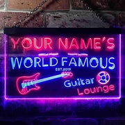 Personalized Guitar Lounge Music Room Studio LED Light Sign - LED Gift Works