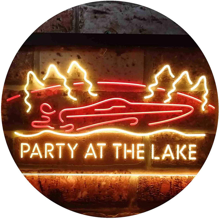 Party at The Lake Cabin Decor LED Light Sign - Way Up Gifts
