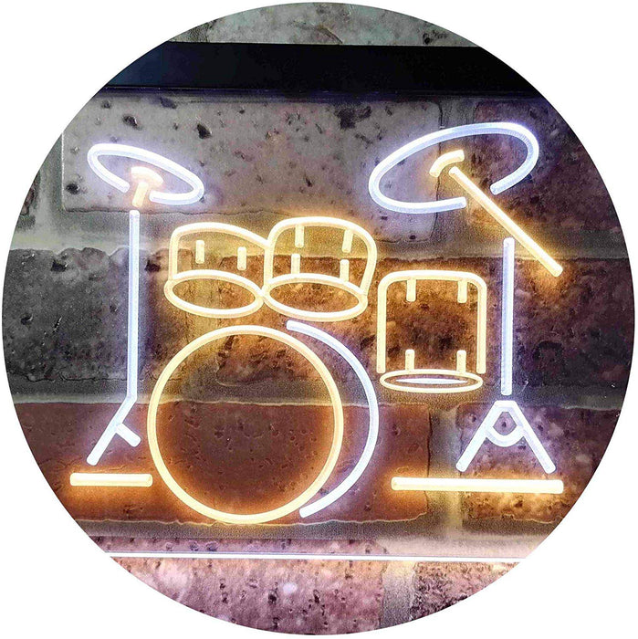 Drum Set Music Instruments LED Light Sign - Way Up Gifts