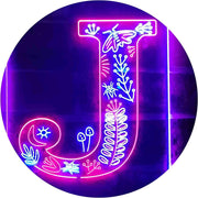 Family Name Letter J Monogram Initial LED Light Sign - LED Gift Works