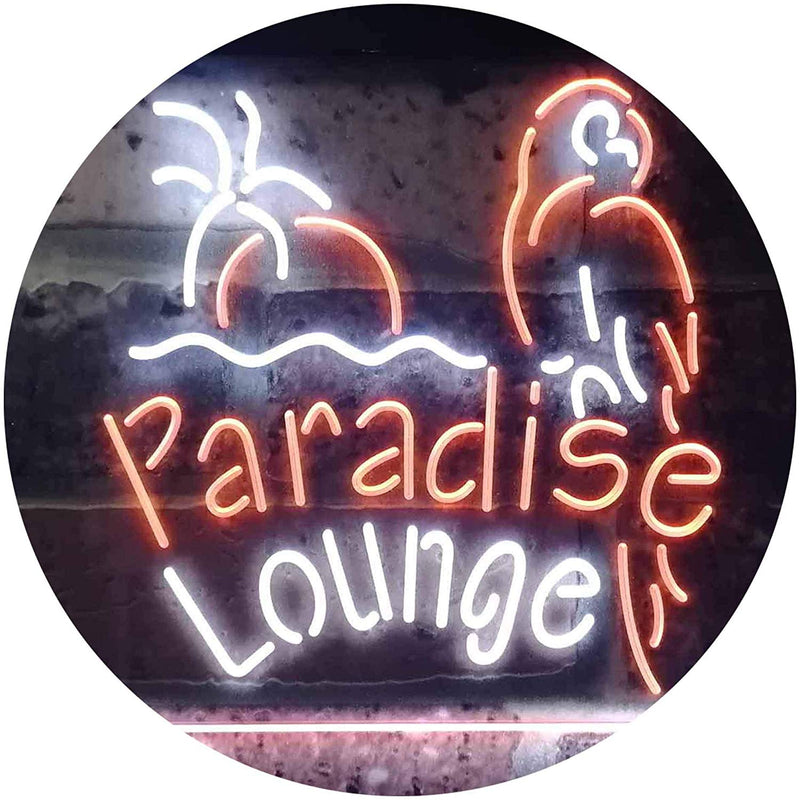 Parrot Paradise Lounge Bar LED Light Sign - LED Gift Works