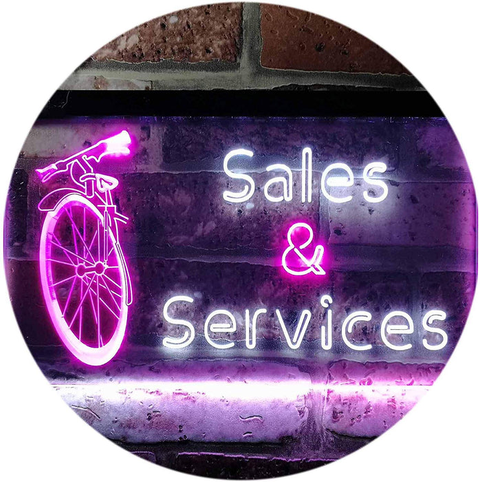 Bicycle Bike Sales Repairs Services LED Light Sign - Way Up Gifts