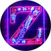 Family Name Letter Z Monogram Initial LED Light Sign - Way Up Gifts