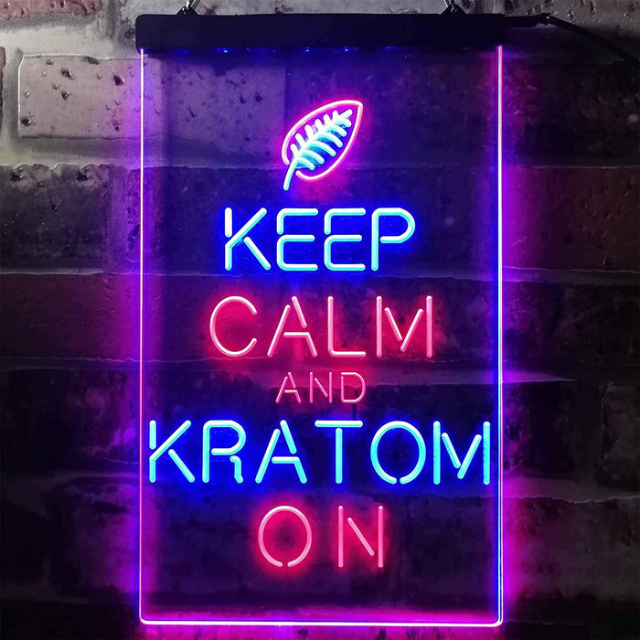 Keep Calm Kratom On LED Light Sign - Way Up Gifts